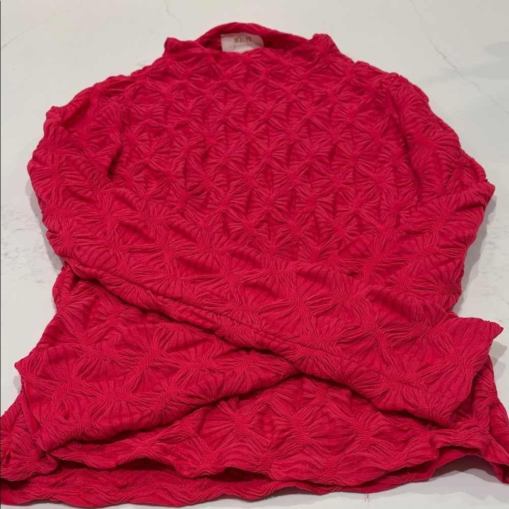 Maeve Textured Red Blouse